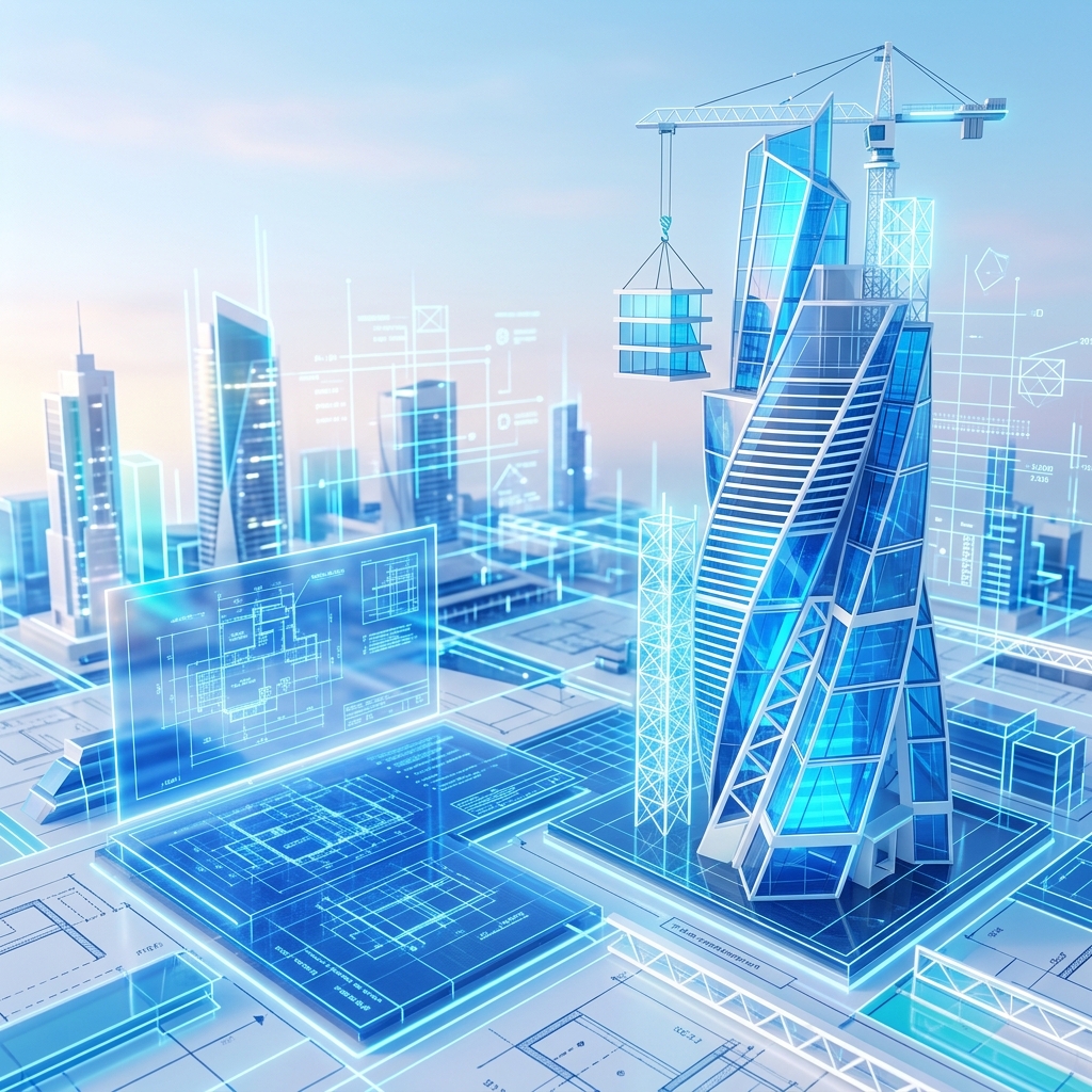 Futuristic Construction 3D Art